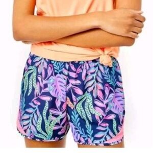 Lilly Pulitzer Luxletic Ocean Trail Leaf Print Shorts XS